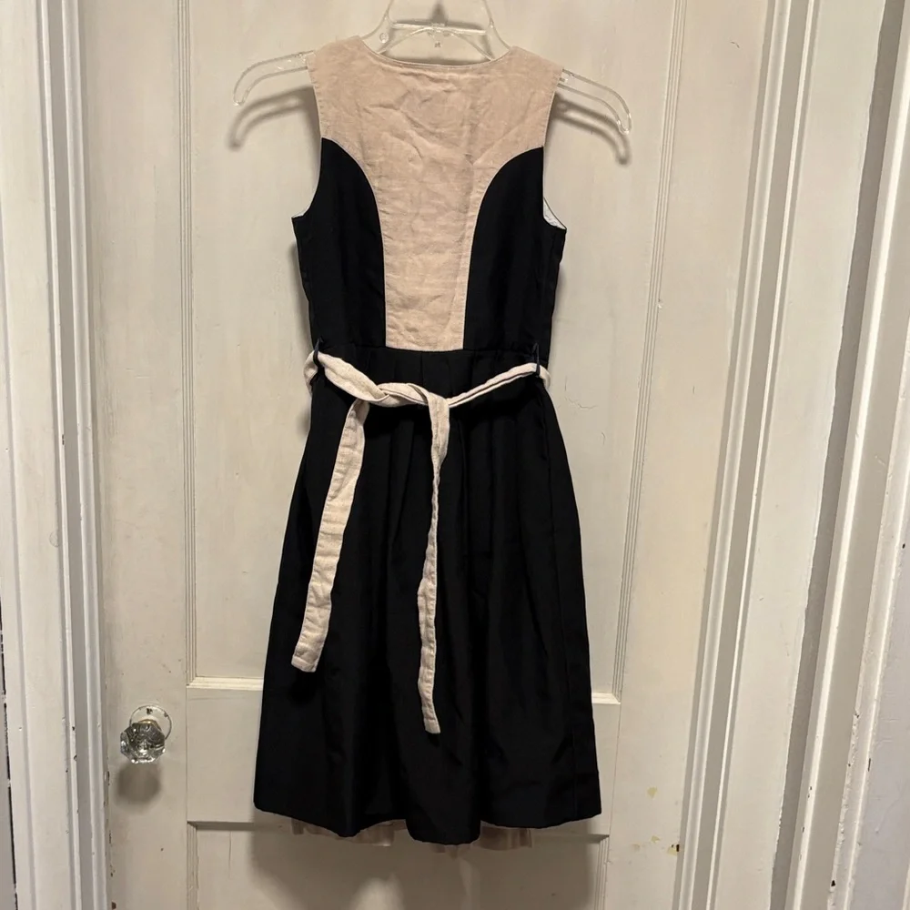 Stockpoint German Linen Charming Beige and Black Kids Dirndl Dress 134/140 9/10